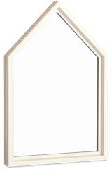 Marvin Essential Specialty Shape Pentagon Window Interior View In Stone White