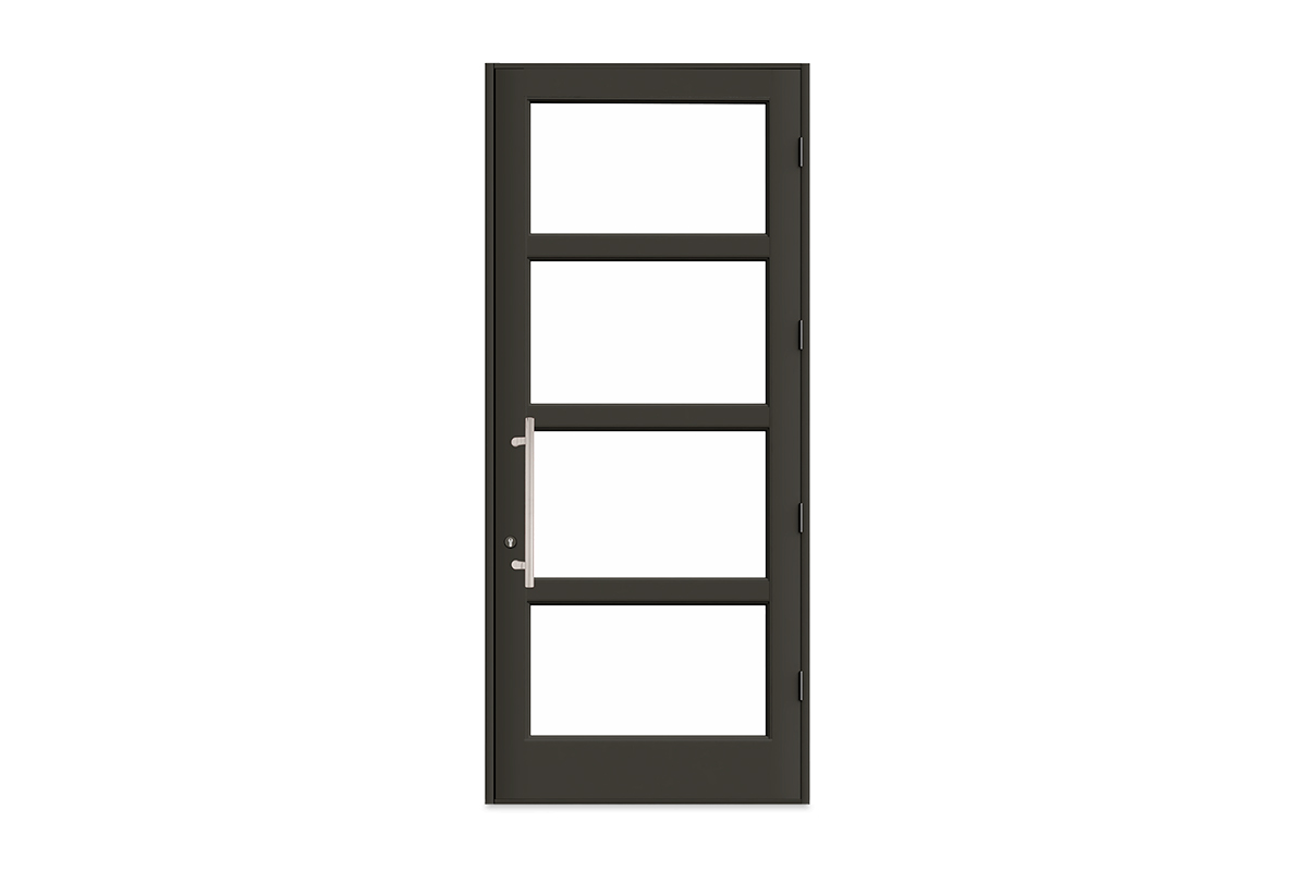 Exterior product shot of the Marvin Signature Coastline Outswing French Entry Door with Bronze Finish