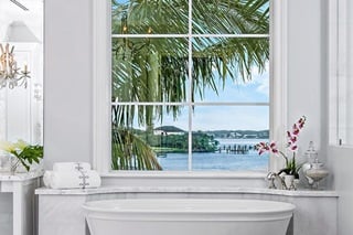 View from bathroom with Marvin Signature Coastline window