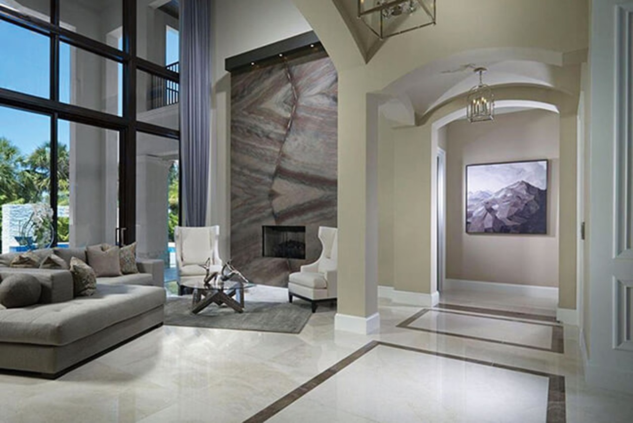 Interior of home with Marvin Signature Coastline Multi-Slide Door