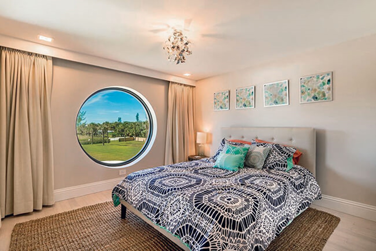 Bedroom with Marvin Signature Coastline Polygon Window