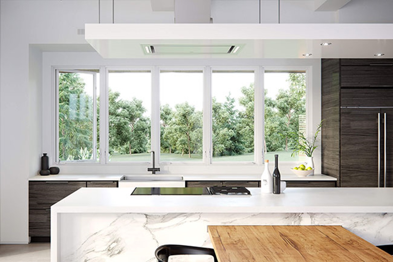 Bright Kitchen With Signature Modern Casement Windows