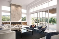 Modern Living Room With Signature Modern Picture Windows