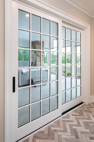 Patio with Marvin Signature Ultimate Sliding French Door