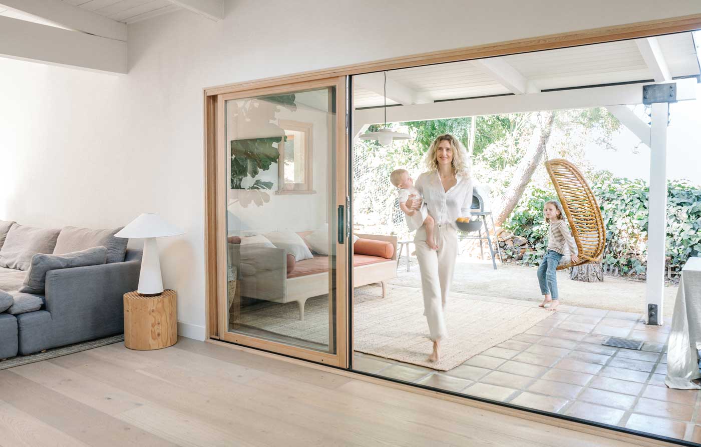 Amber Lestrange in Living Room with Marvin Ultimate Sliding Patio Door