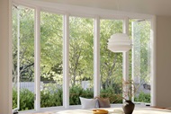 Marvin Signature Ultimate Casement Bow Window in a dining room