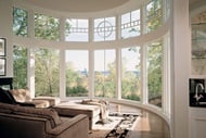 Living Room With Signature Bow Windows