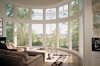 Living Room With Signature Bow Windows