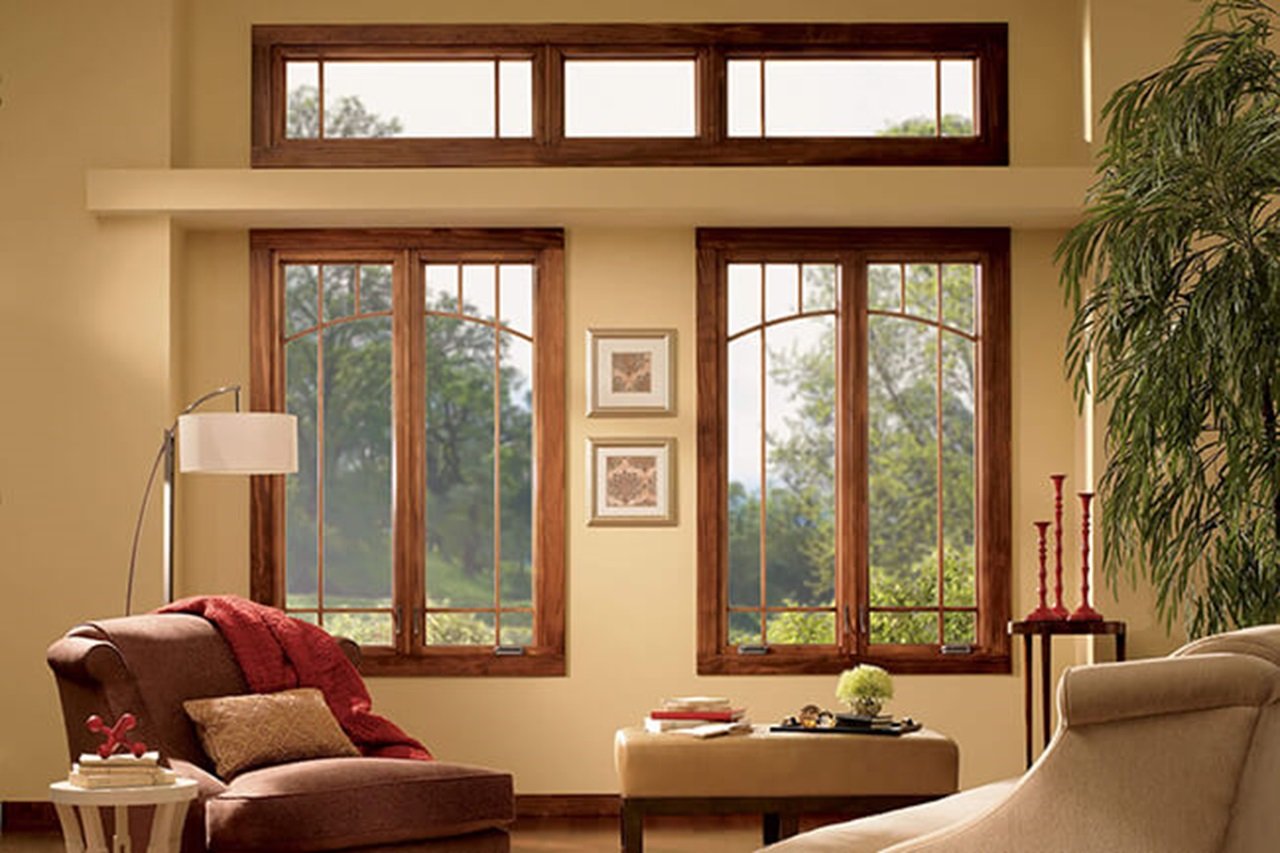 Interior View Of Living Room With Signature Ultimate Casement Narrow Windows