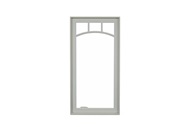 Signature Ultimate Casement Window Exterior View In Cumulus Gray With Divided Lites 