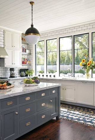 Kitchen in Nashville home with Marvin Ultimate Casement windows