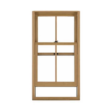 Signature Ultimate Double Hung G2 Window Interior View Open In White Oak