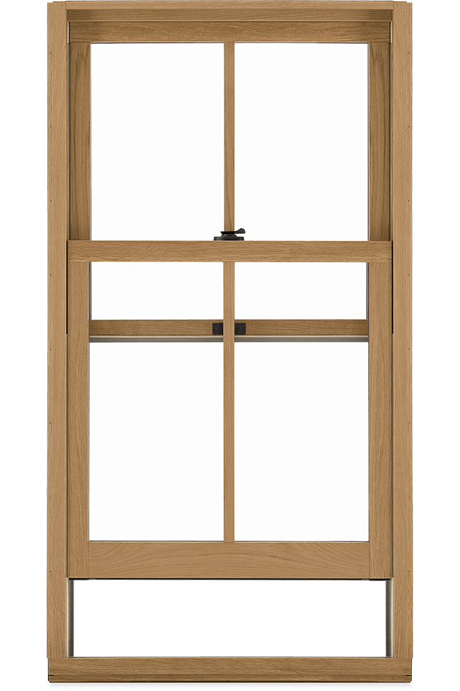 Signature Ultimate Double Hung G2 Window Interior View In White Oak