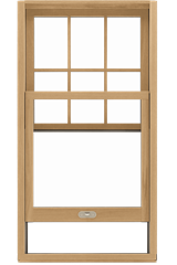 Signature Ultimate Single Hung G2 Window Interior View In White Oak 