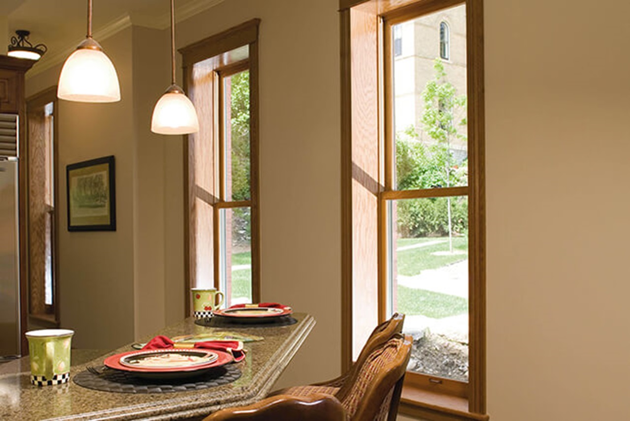 Interior View Of Signature Ultimate Wood Double Hung Magnum Windows