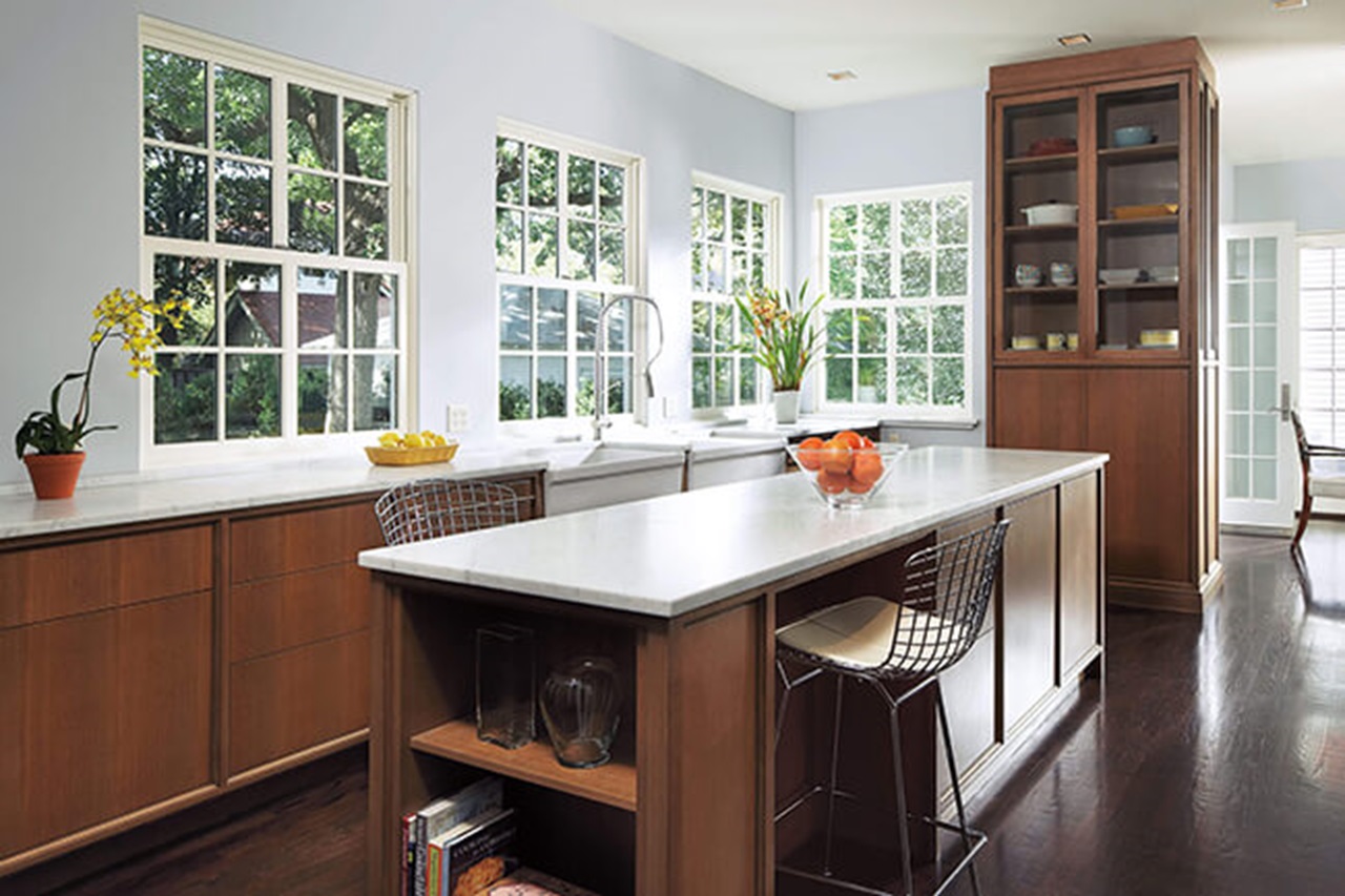 Kitchen With Signature Ultimate Wood Single Hung Windows