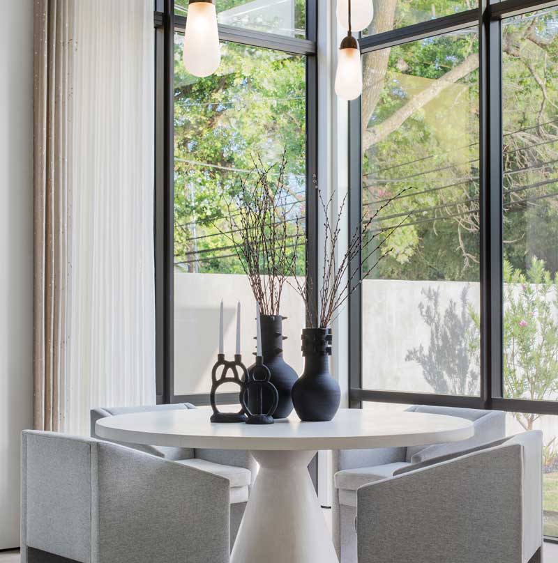 Marvin Signature Modern Direct Glaze Window in a Dining Room