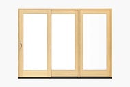 A product image of a Marvin Signature Ultimate Sliding French Door g2 interior in pine