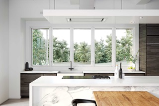 Kitchen with Marvin Signature Modern Casement Windows