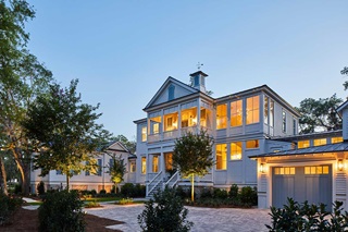 The exterior of the 2019 Southern Living Showhouse on Amelia Island featuring Marvin windows and doors.