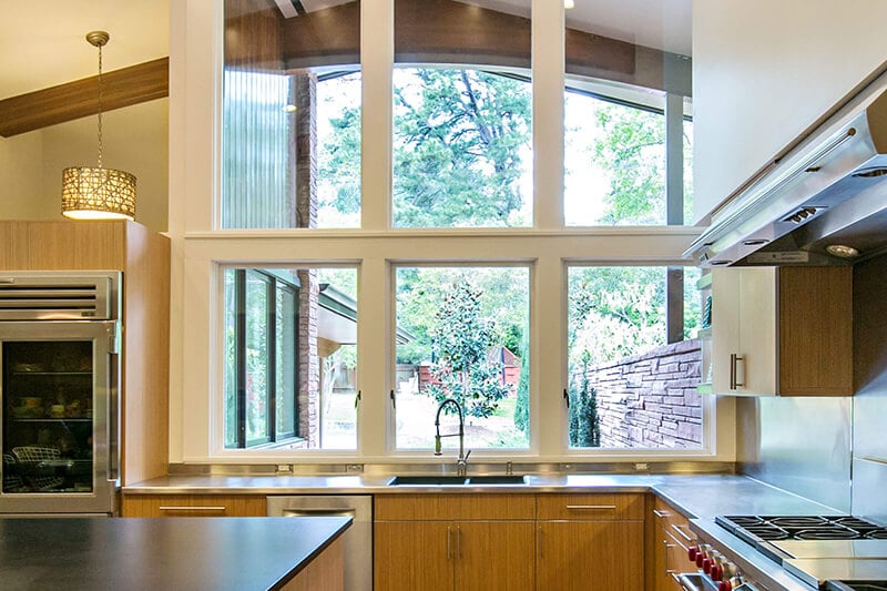 Mid-Century Modern Kitchen With Marvin Windows And Doors
