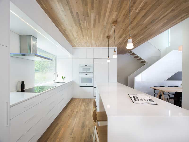 Nordic-inspired kitchen, featuring Marvin Essential Picture windows.