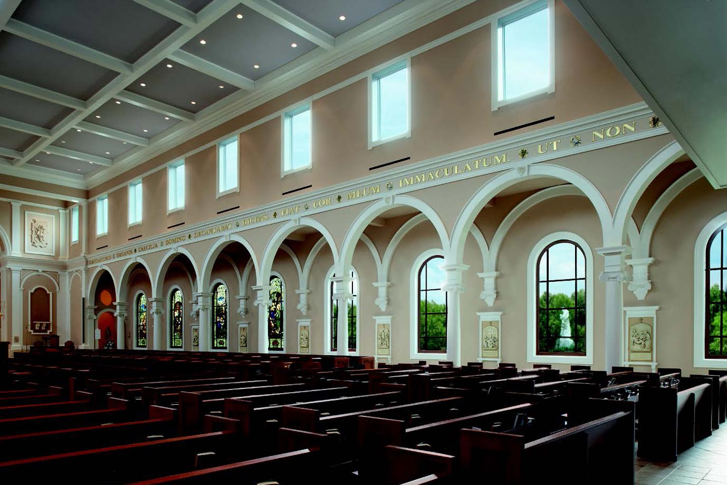 Interior of Saint Cecilia Motherhouse convent in Nashville, Tennessee featuring Marvin Ultimate windows 