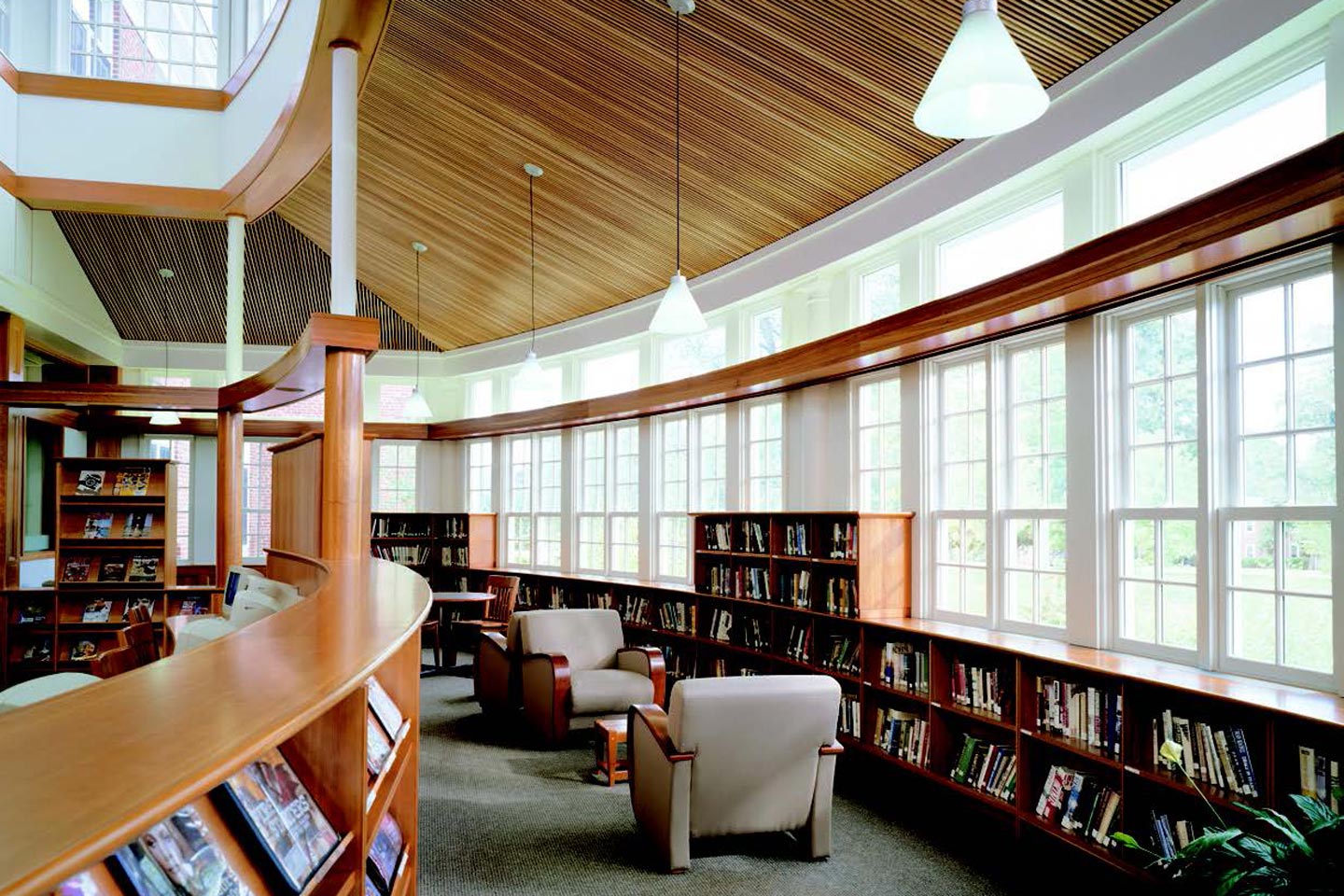 The Salisbury School's Phinny Library main reading room.