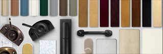 Composite of Swatches and Hardware for Marvin Signature Ultimate Products