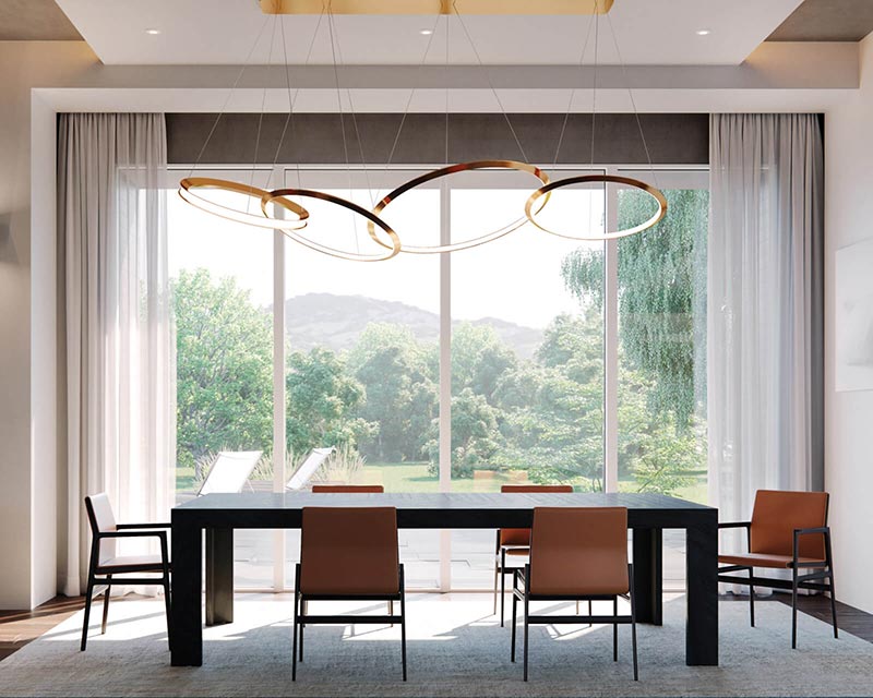 Modern Dining Room With Signature Modern Direct Glaze Windows