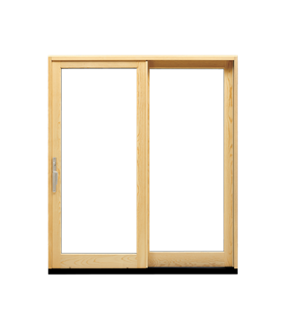 Elevate Sliding French Door Interior View In Pine