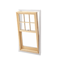 Signature Ultimate Wood Double Hung Insert Window Open Exterior View