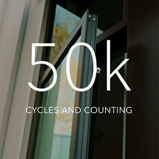 50k Cycles and Counting copy on top of Marvin Connected Home automated window