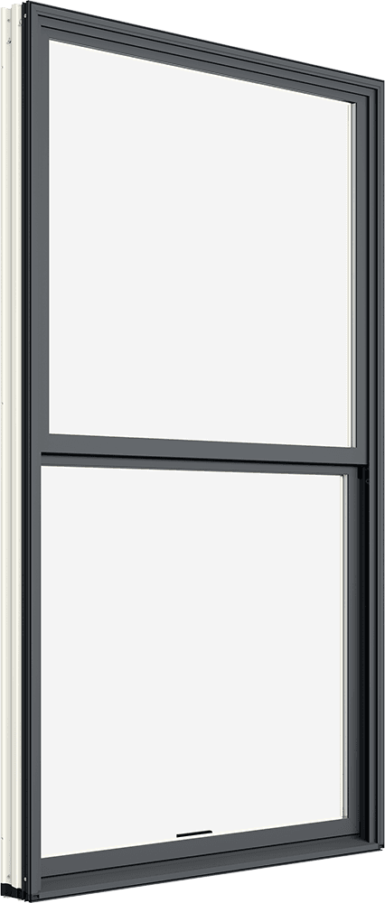 Exterior product rendering of Marvin Essential Double Hung Window at an angle