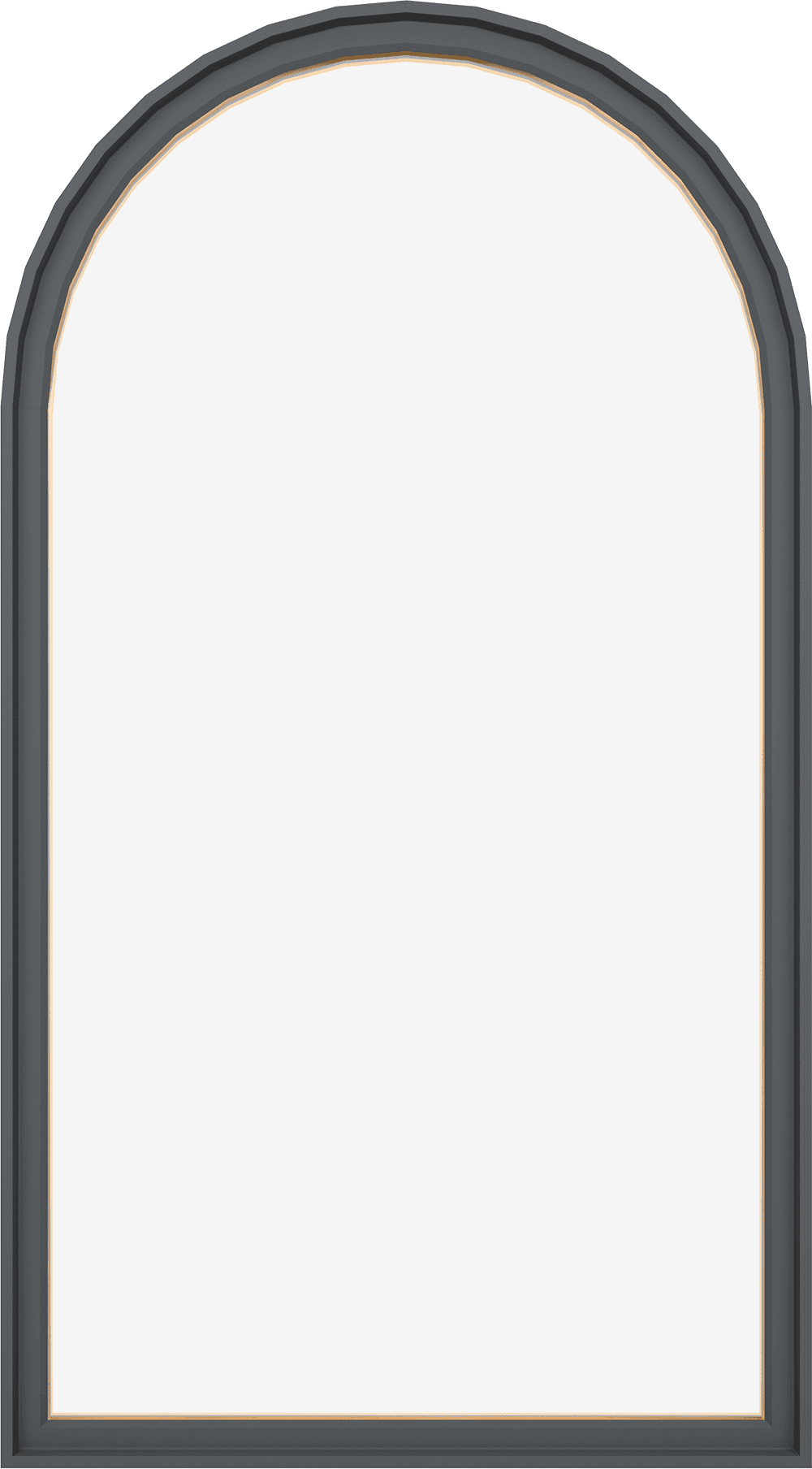 A product photo of a Marvin Elevate Round Top window, exterior view.