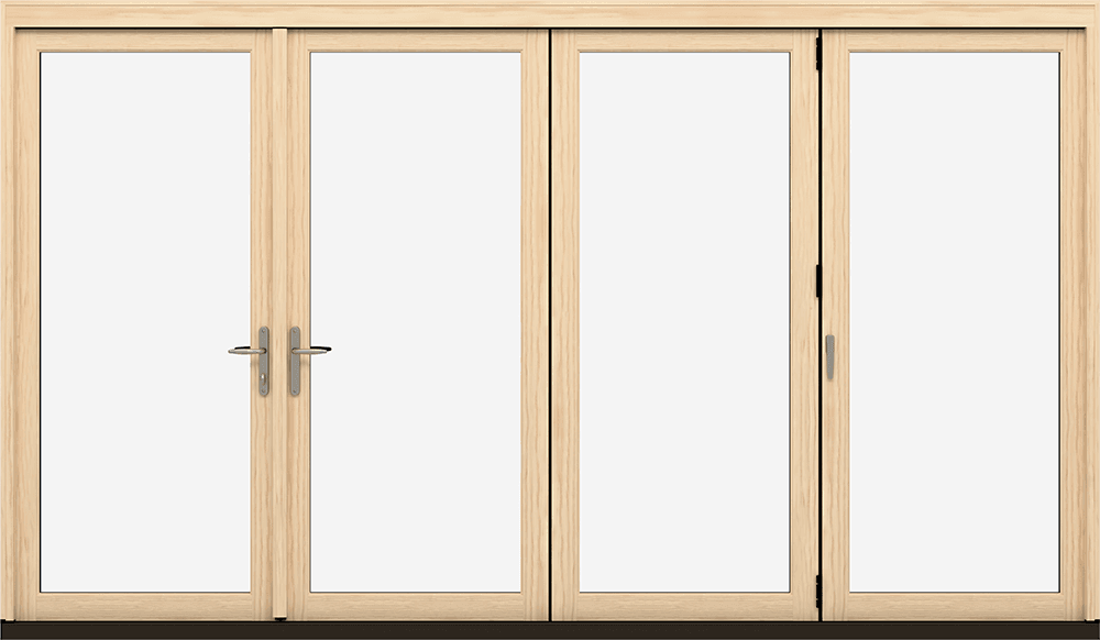 A product photo of a Marvin Elevate Bi-Fold door, closed, interior view.