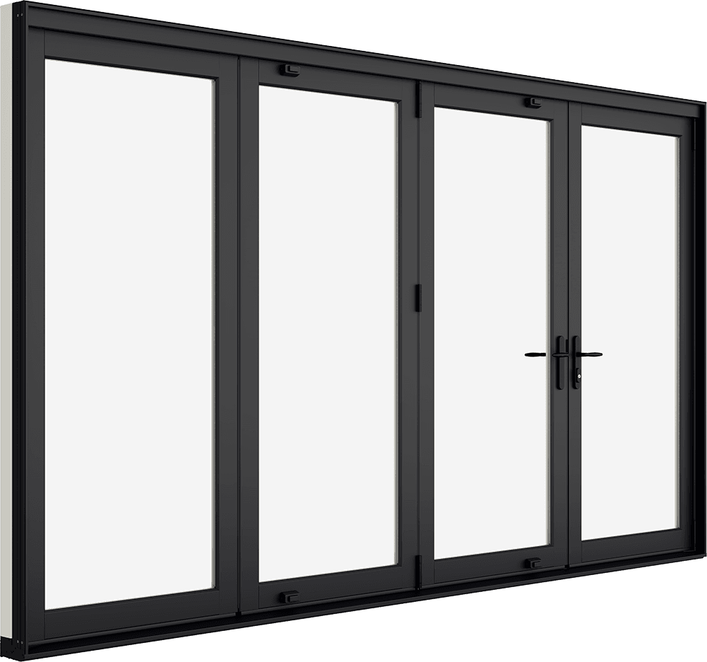 Exterior view of Marvin Vivid Bi-Fold Door at an angle