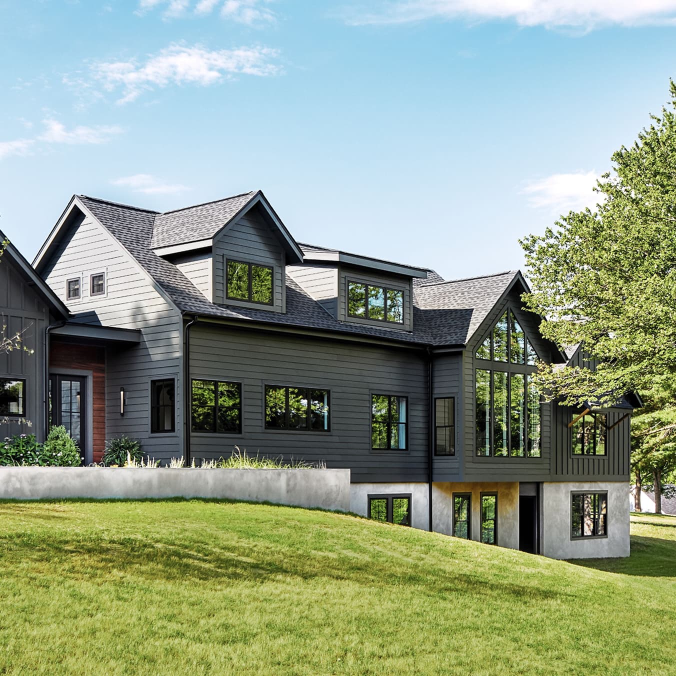 Exterior of home with Marvin Essential Double Hung windows