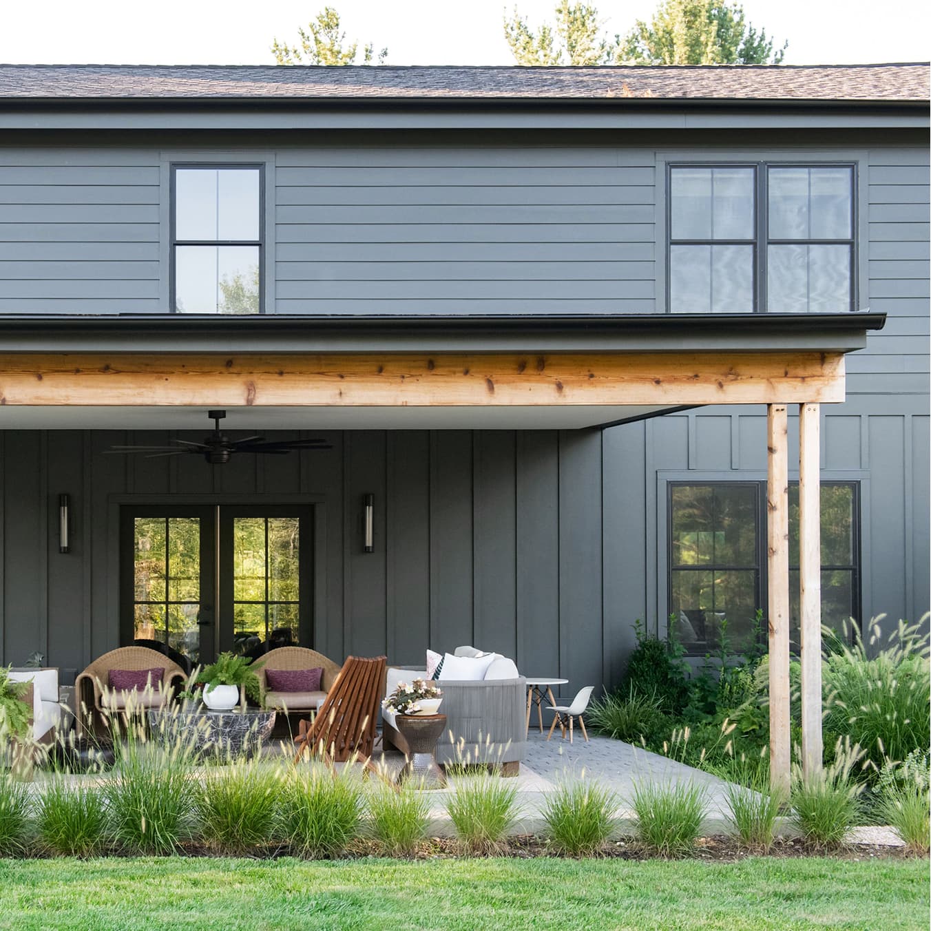 Exterior of home with Marvin Essential Double Hung windows