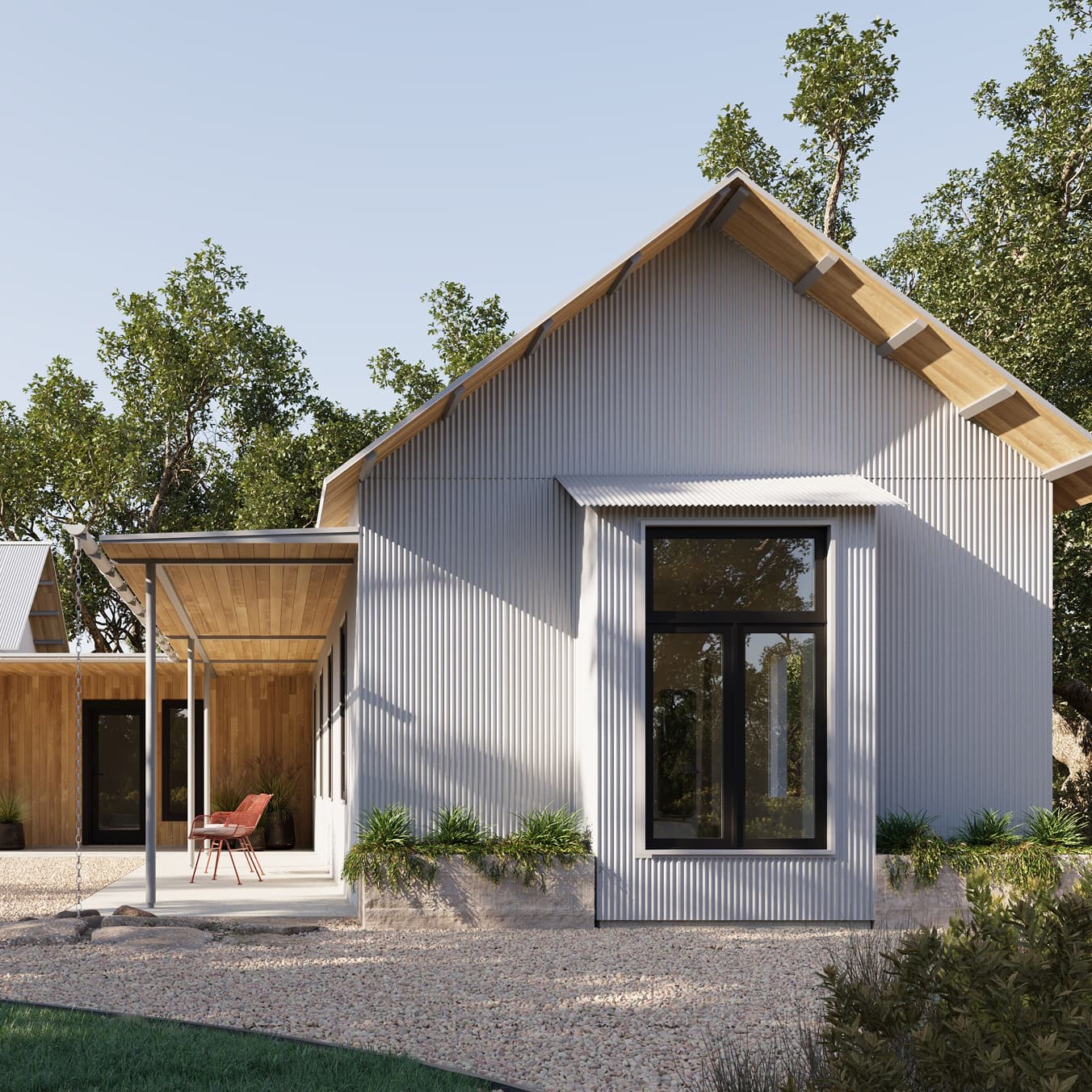 Exterior of home with Marvin Vivid Casement and Picture windows