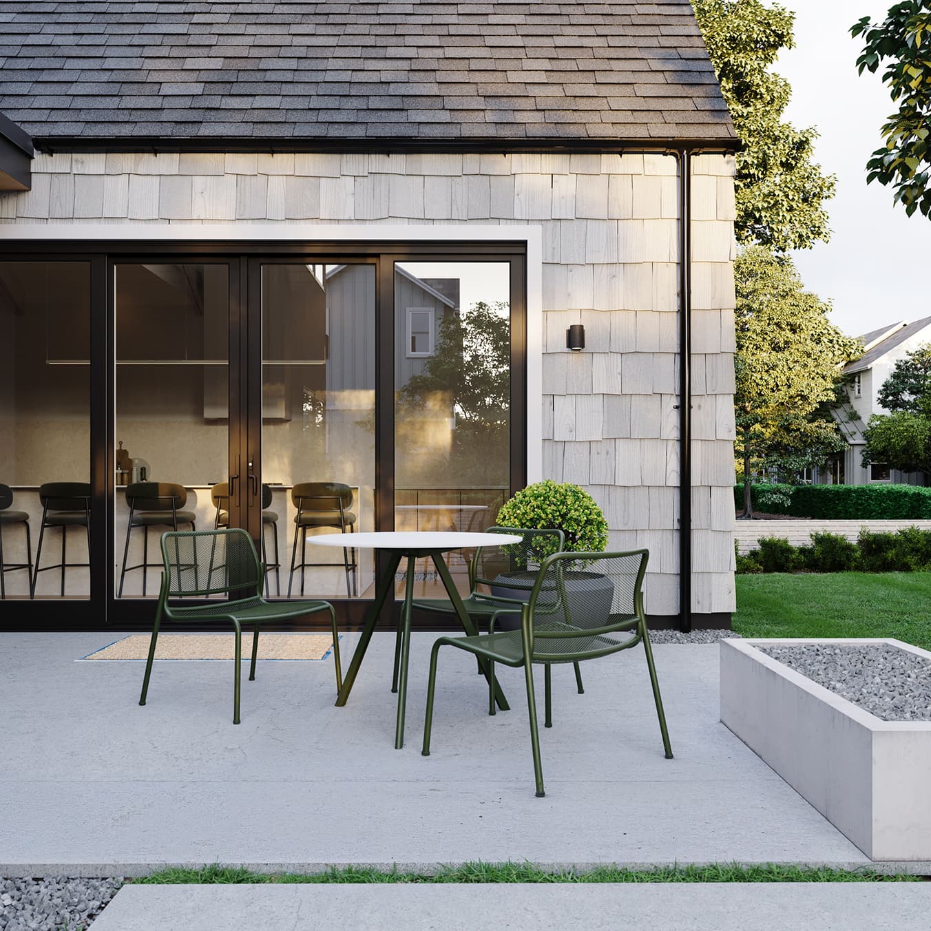 Exterior of home with Marvin Vivid Sliding French Door