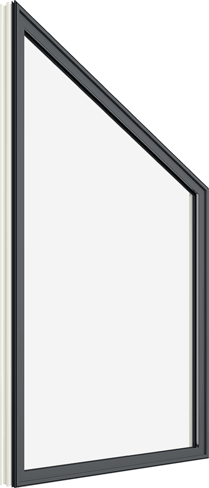 Exterior product rendering of Marvin Essential Polygon Window at an angle