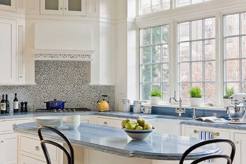 Traditional Brownstone Remodeled kitchen with Marvin Windows