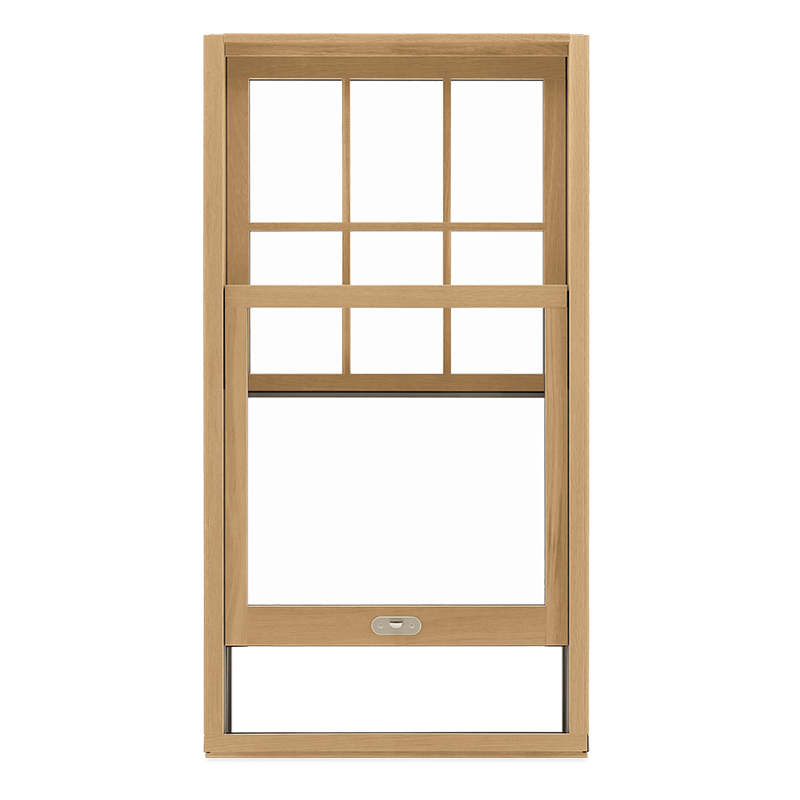 Signature Ultimate Single Hung G2 Window Interior View In White Oak