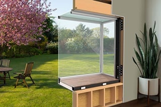 Backyard view of Marvin Skycove projected glass window structure